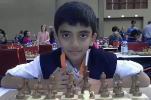 Pictures of Gukesh D from his childhood days at his first World Youth Championship