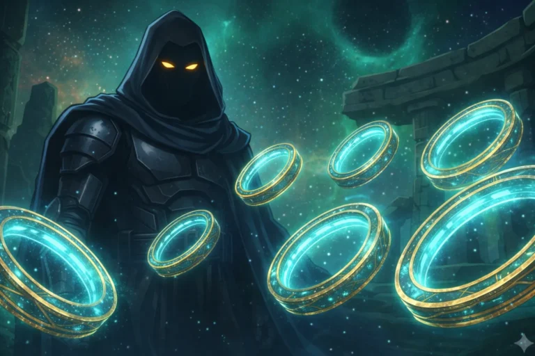 Doctor Doom and mystical 10 Rings Marvel theory illustration