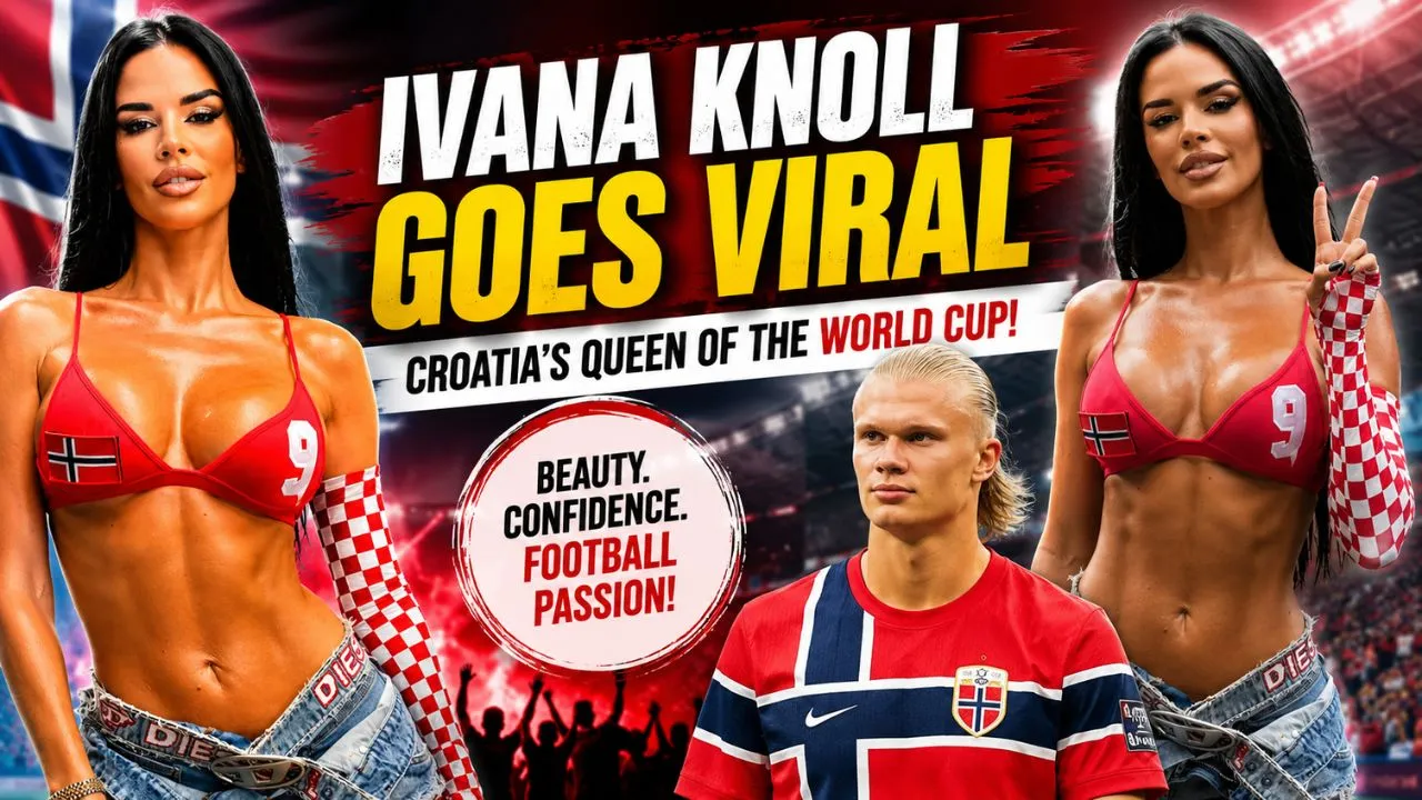 Ivana Knoll at FIFA World Cup 2026 supporting Erling Haaland