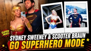 Sydney Sweeney and Scooter Braun share superhero costume moments