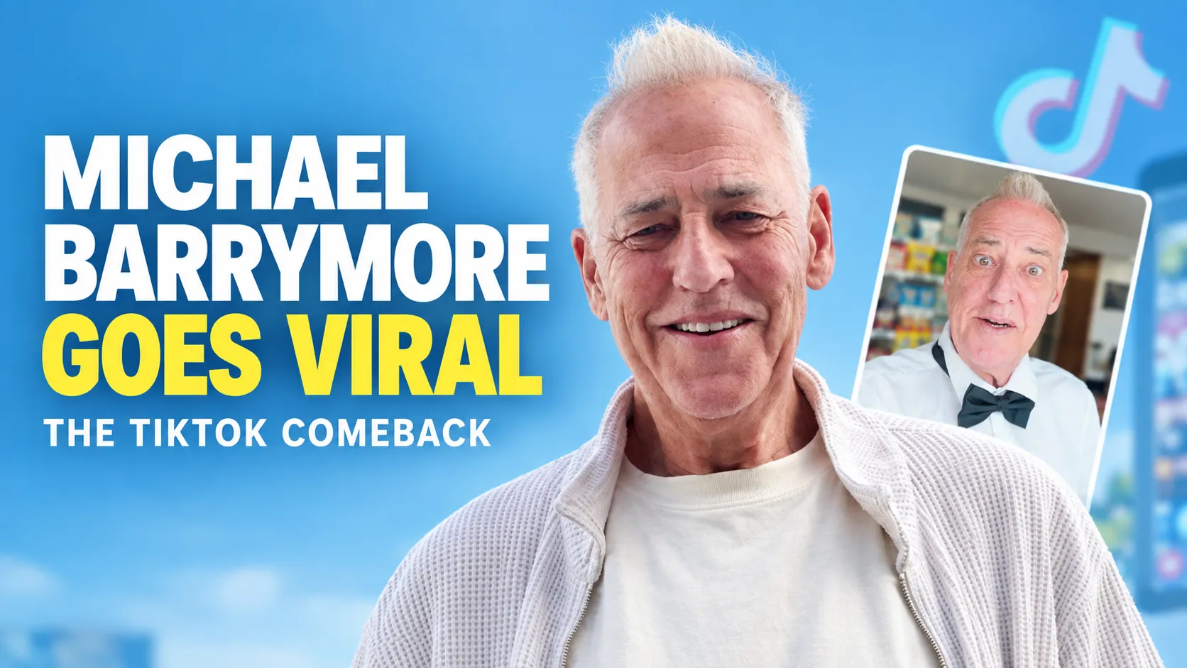 Michael Barrymore filming a TikTok video