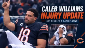 Caleb Williams leaves Bears game with hamstring injury
