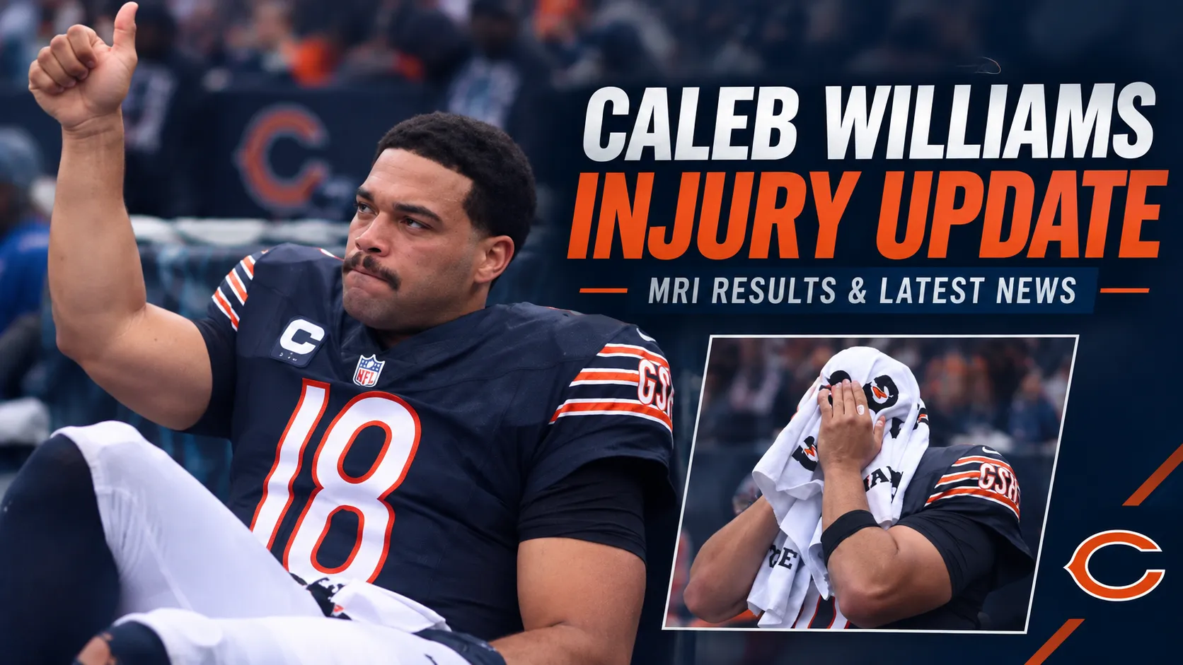 Caleb Williams leaves Bears game with hamstring injury