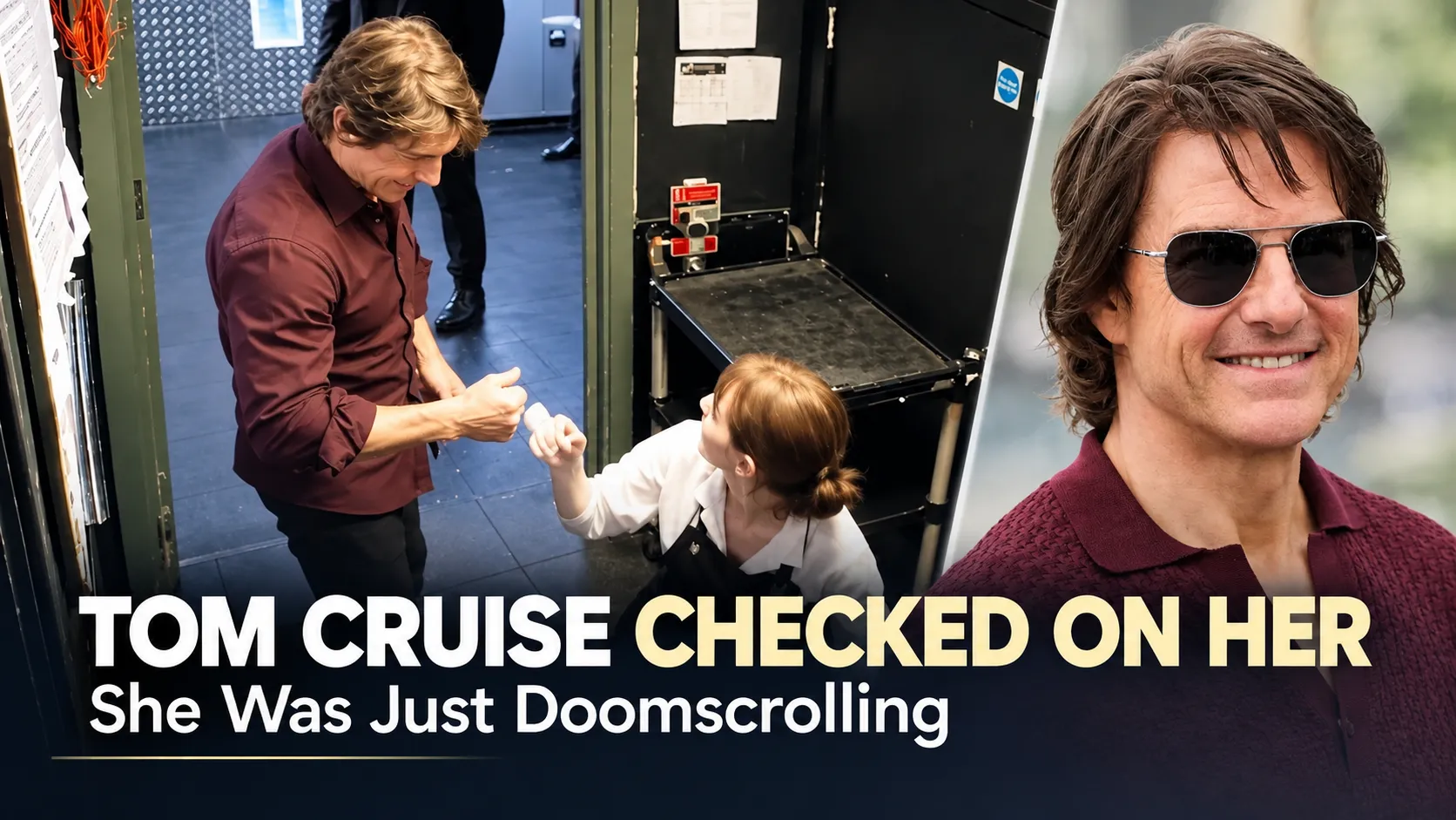 Tom Cruise checks on woman during viral doomscrolling moment