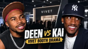 DeenTheGreat and Kai Cenat at the ComplexCon 2026 VIVET booth