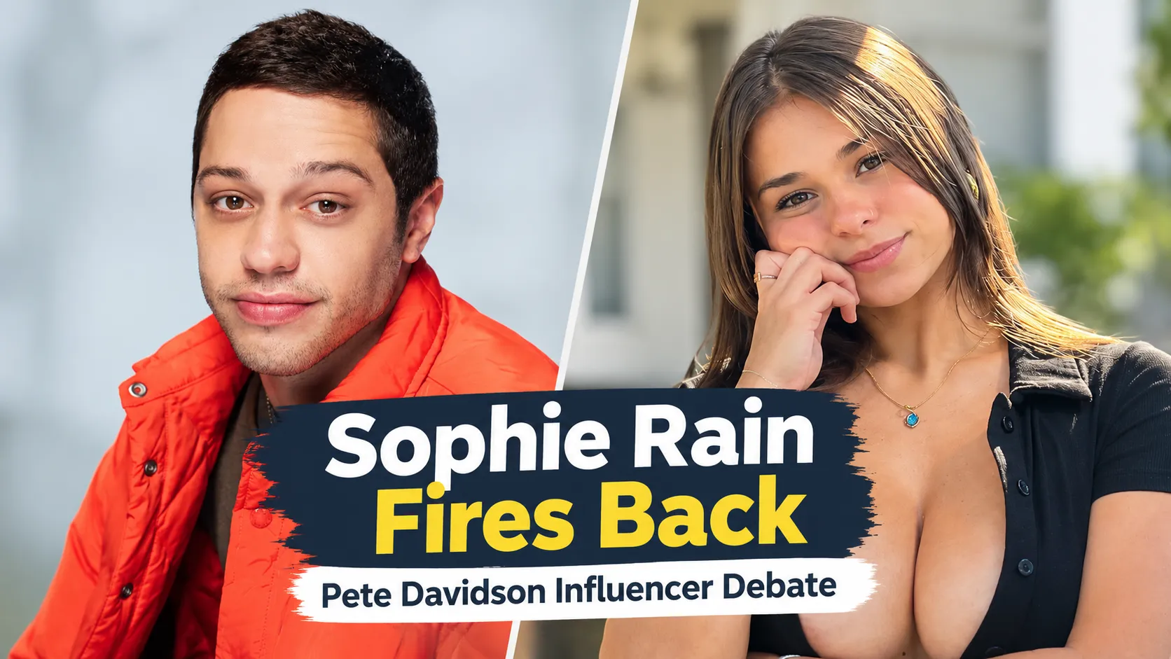 Sophie Rain responds to Pete Davidson's comments on influencers who make millions